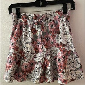 Wonder Nation Girls Floral Shorts with frill detail